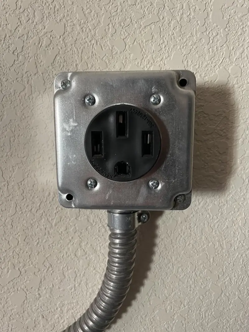 NEMA 14-50 outlet installed for Smart Home Electrical in Castle Pines